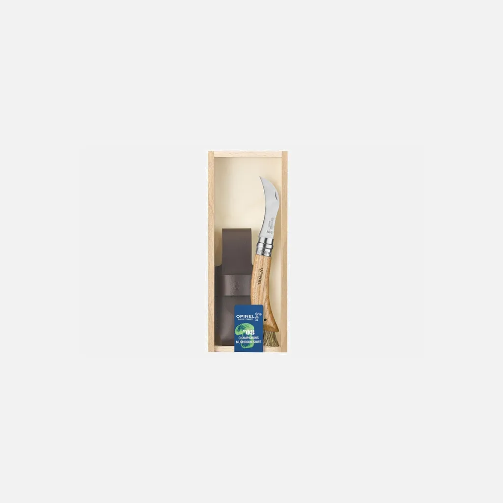 [123656608] PLUMIER COUTEAU OPINEL CHAMPIGNON N° 8 MANCHE CHENE + ETUI