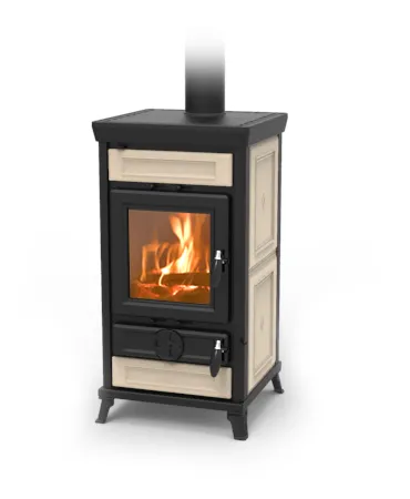 [224WILARIABEIG] POÊLE A BOIS THERMOROSSI ILARIA EVO MAIOLICA BEIGE  PUISSANCE NOMINALE : 11,4 KW