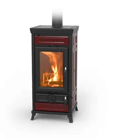 [224WVITTORIABORD] POÊLE A BOIS THERMOROSSI VITTORIA BORDEAUX  PUISSANCE NOMINALE 12,7 KW