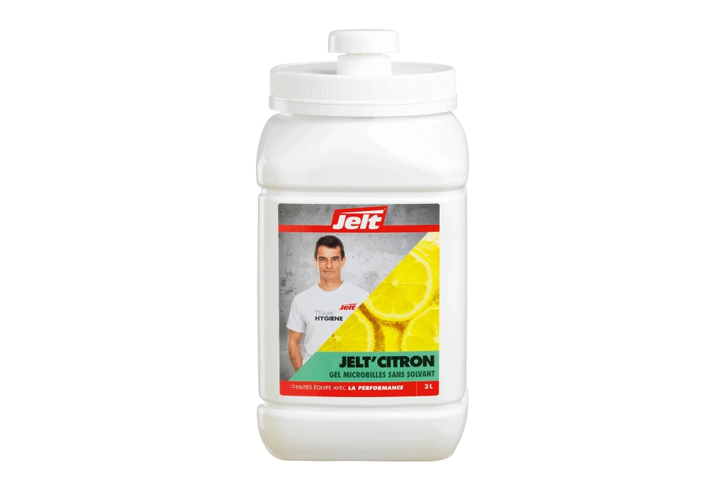 POT 3 LITRES GEL MICROBILLES JELT ' CITRON AVEC POMPE