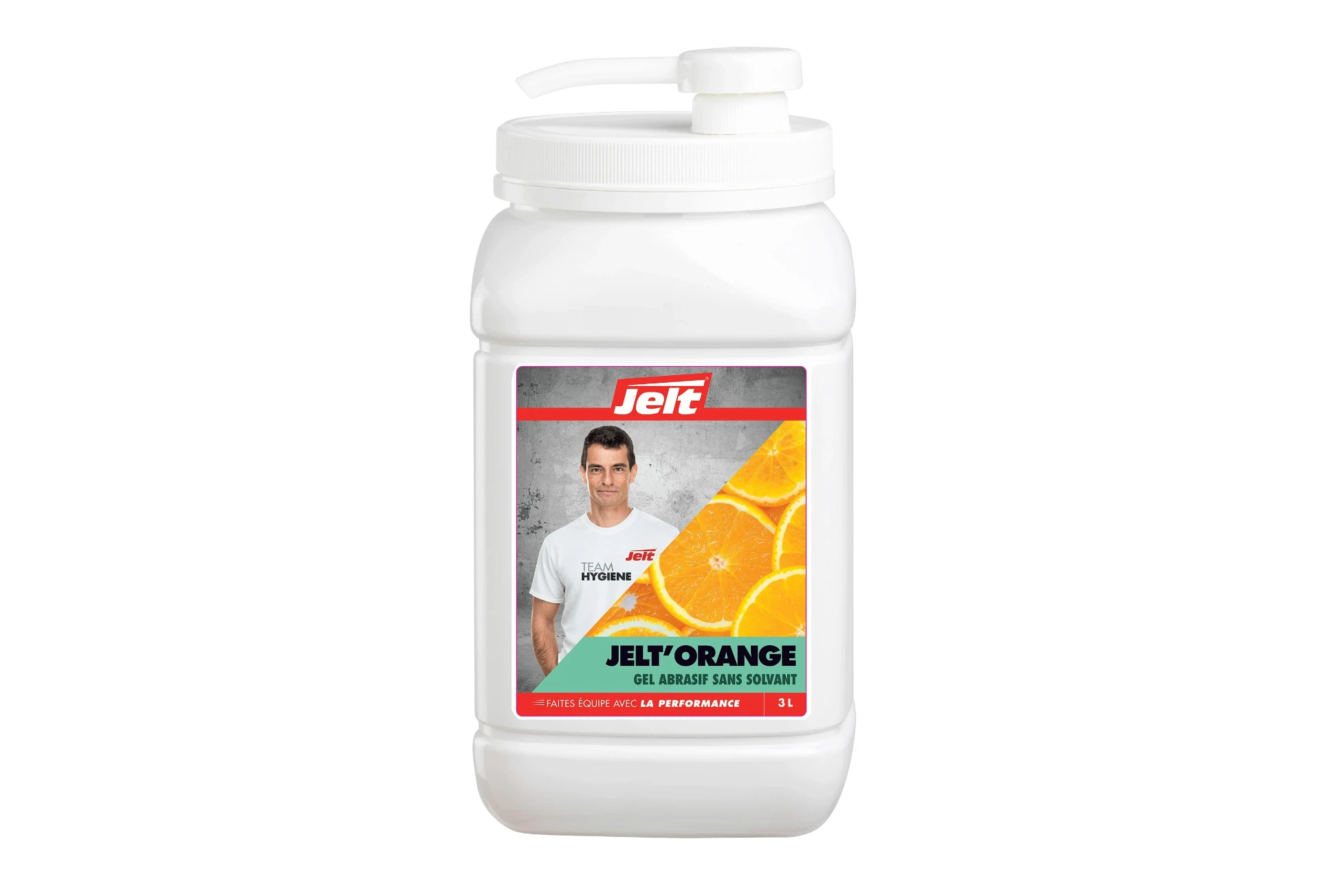 POT 3 LITRES GEL MICROBILLES JELT ' ORANGE AVEC POMPE