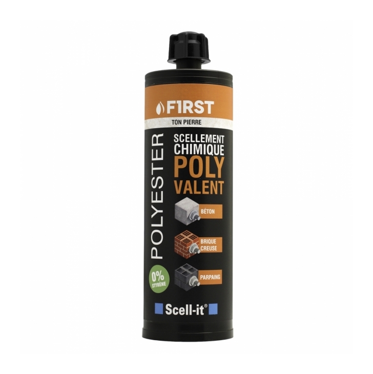 [176FIRST410B] SCELLEMENT CHIMIQUE POLYESTER FIRST 410ML BEIGE