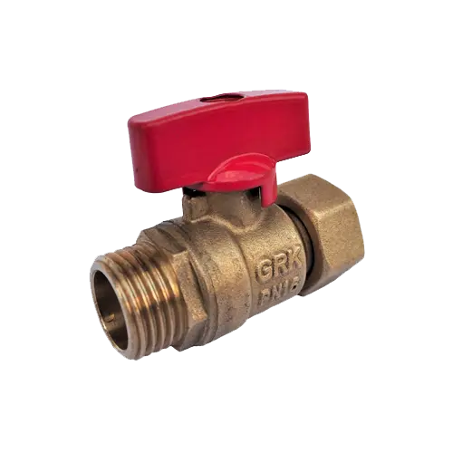 [703171-8F] VANNE SPHERE ECROU TOURNANT MF 15X21 MANETTE ROUGE GRK