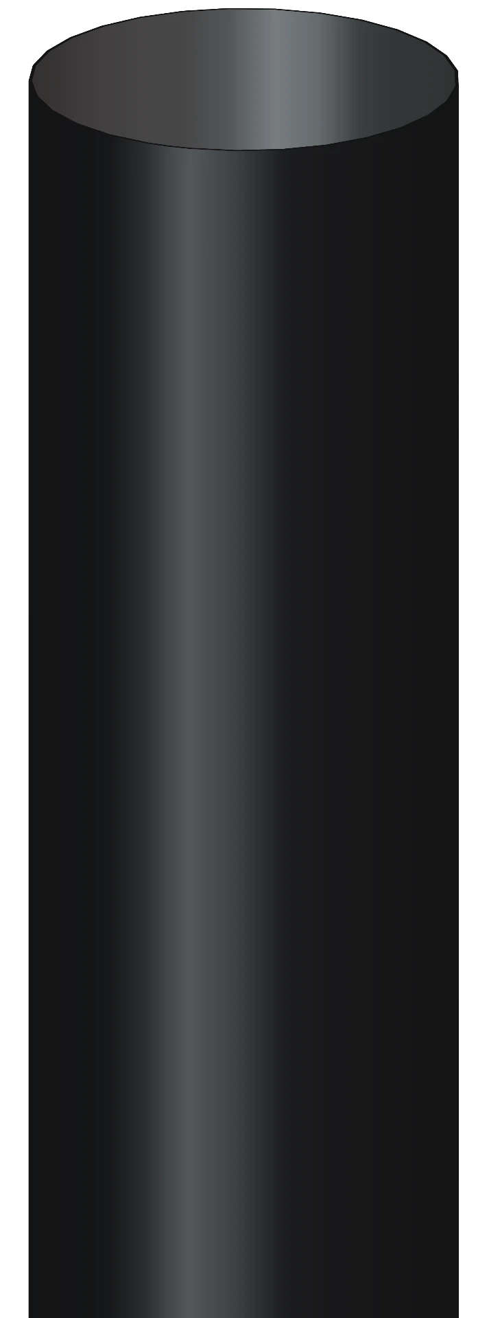 TUYAU DINAK EMAILLE NOIR MAT 0M95 150 MM EPAISSEUR 1,2 MM