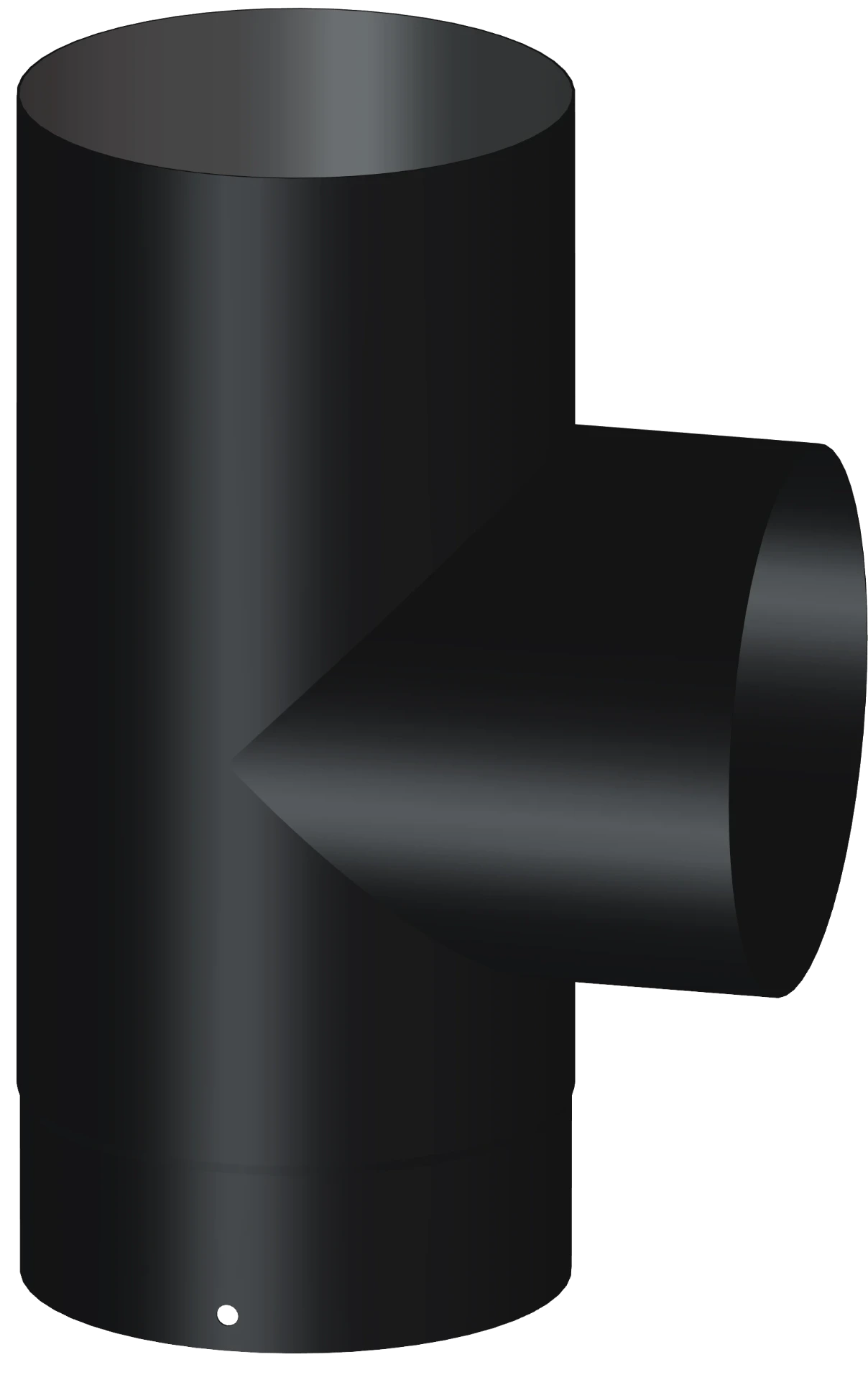 [265059A1831F] TE 90° DINAK EMAILLE NOIR MAT 180 MM EPAISSEUR 1,2 MM
