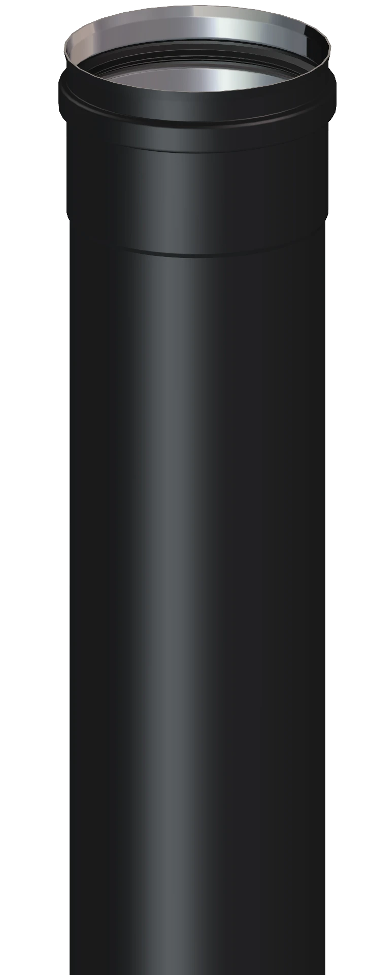 [265039F08020SWJNA] Élément droit L = 930 mm Ø80 SW PELLETS BLACK DINAK