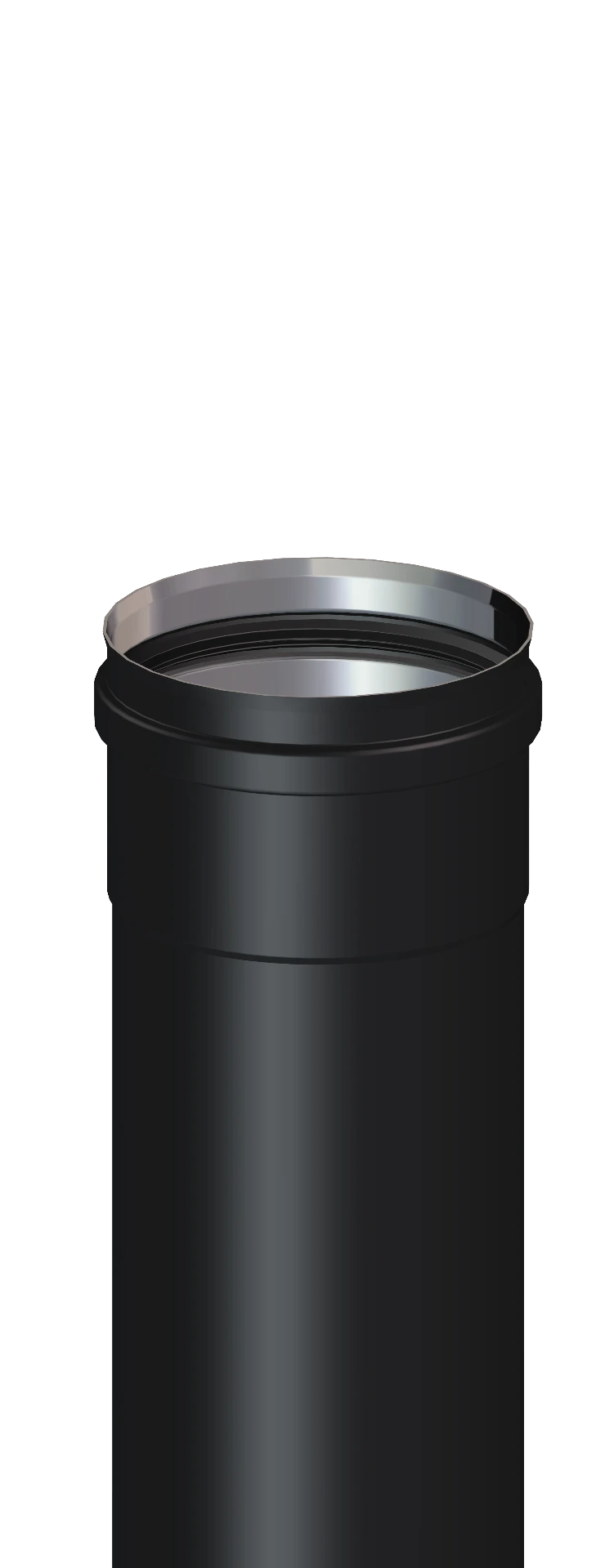 Élément droit L = 445 mm Ø80 SW PELLETS BLACK DINAK