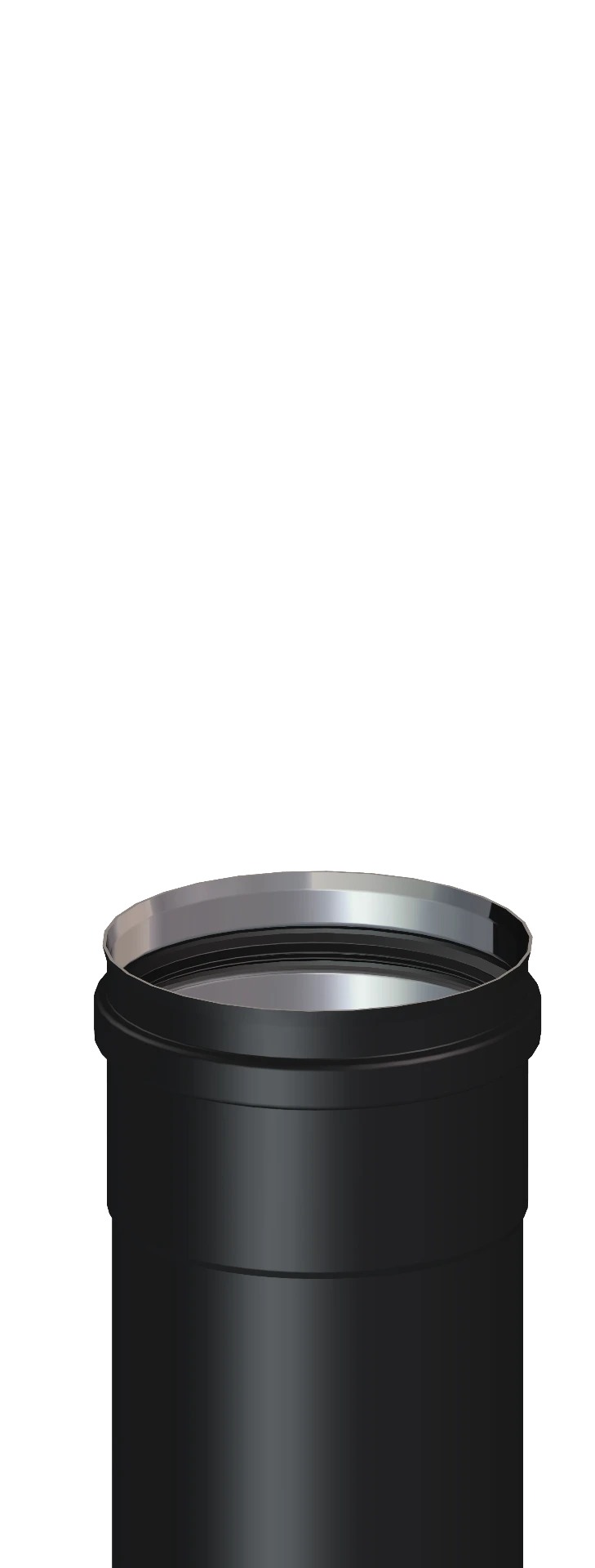 Élément droit L = 275 mm Ø80 SW PELLETS BLACK DINAK