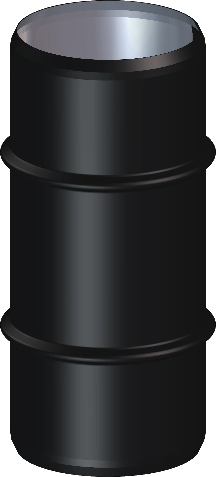 Raccord mâle-mâle L=80 mm  Ø80 SW PELLETS BLACK DINAK