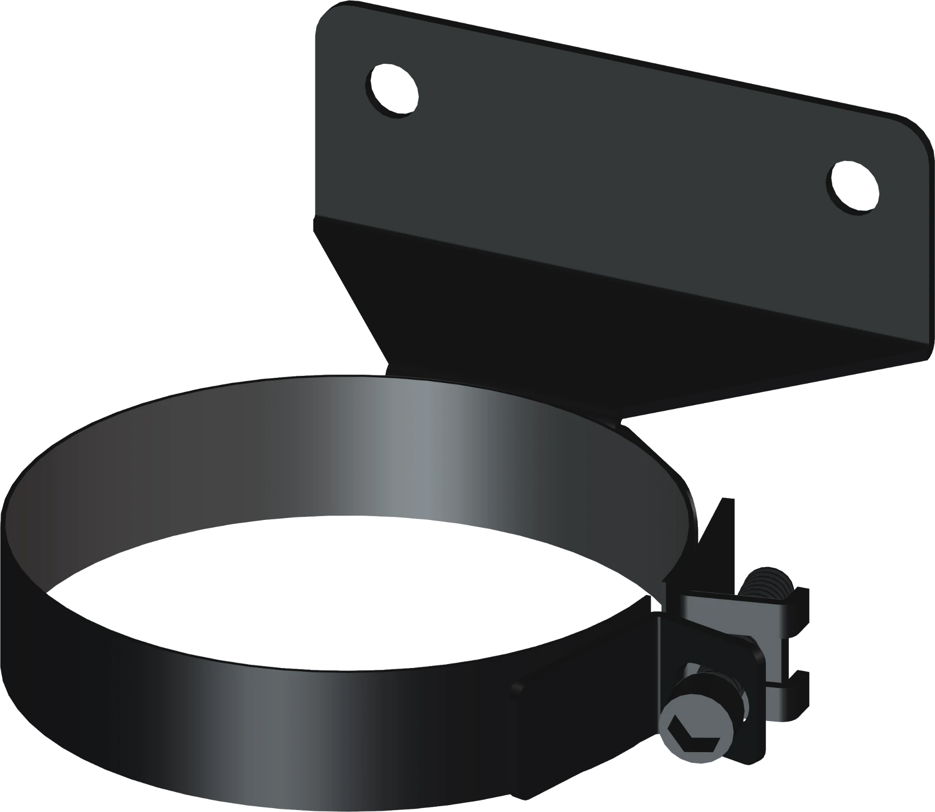 Collier mural plat  Ø80 SW PELLETS BLACK DINAK