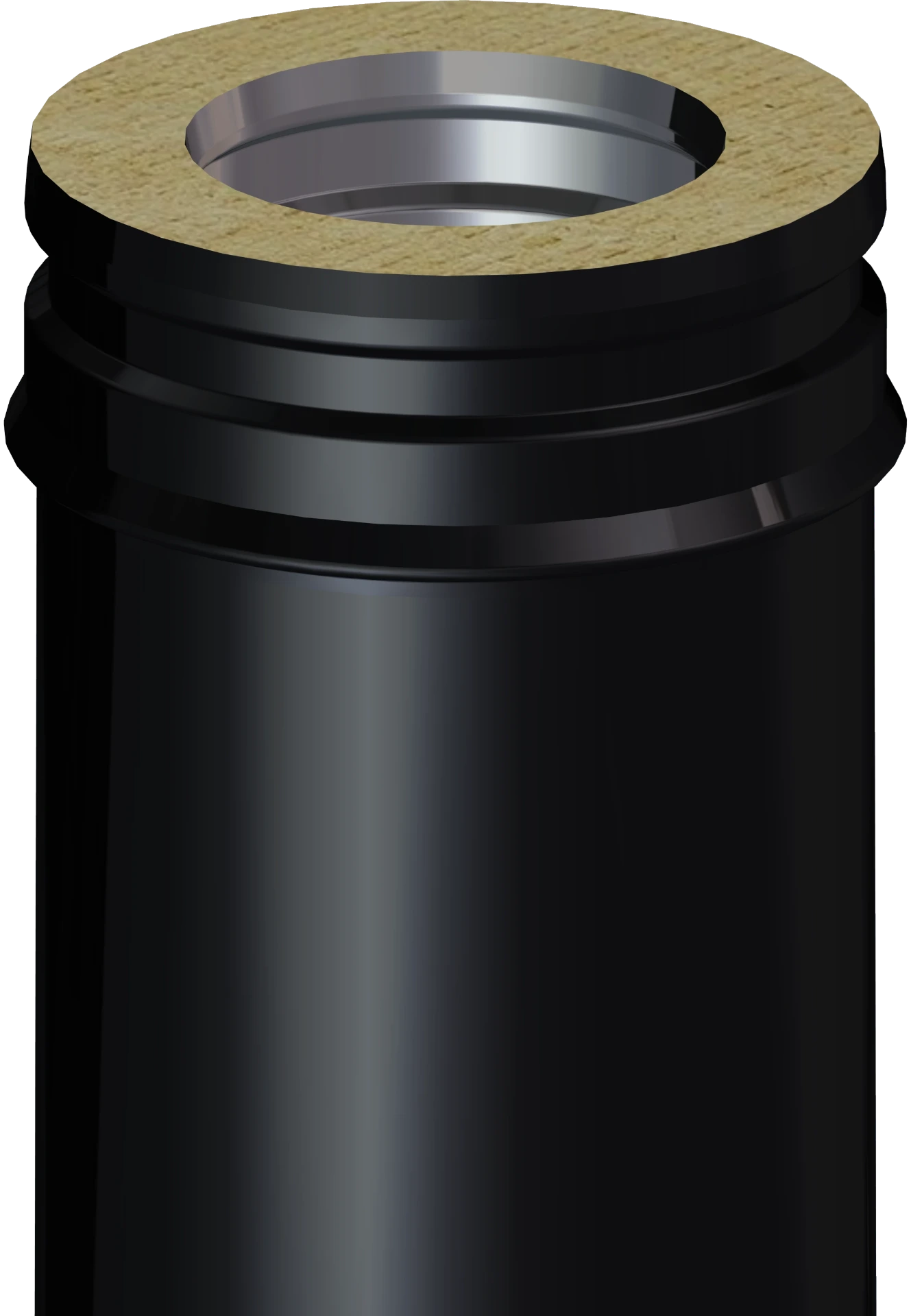 ELEMENT DROIT DW PELLETS NOIR Ø 100/160 L. 940 MM INOX 316L / 304
