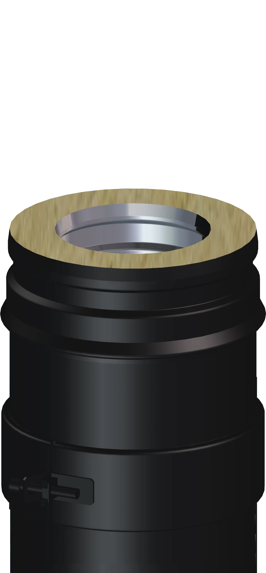 AJUSTABLE DW PELLETS NOIR Ø 100/160 DE 370 À 530 MM INOX 316L / 304