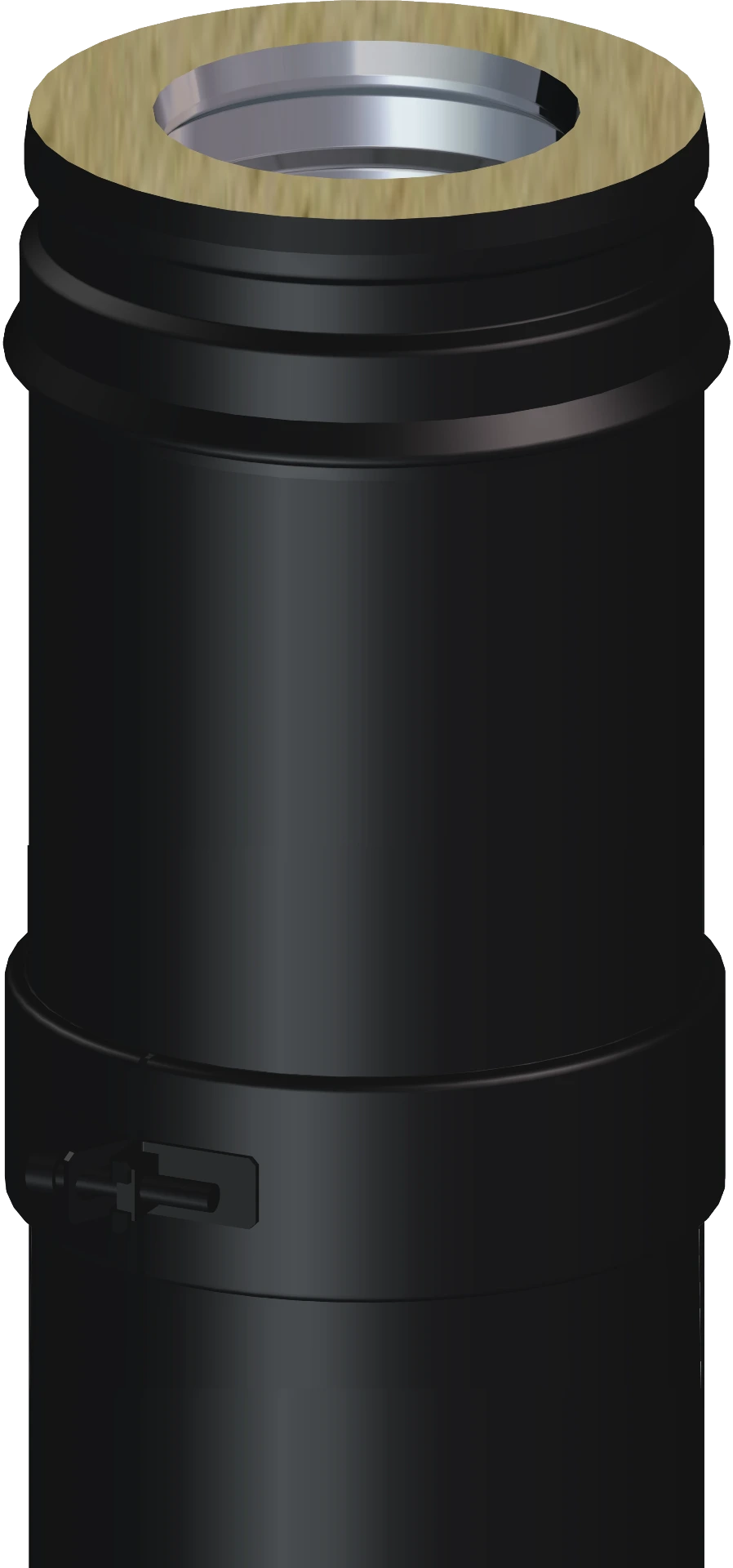 AJUSTABLE DW PELLETS NOIR Ø 100/160 DE 530 À 880 MM INOX 316L / 304