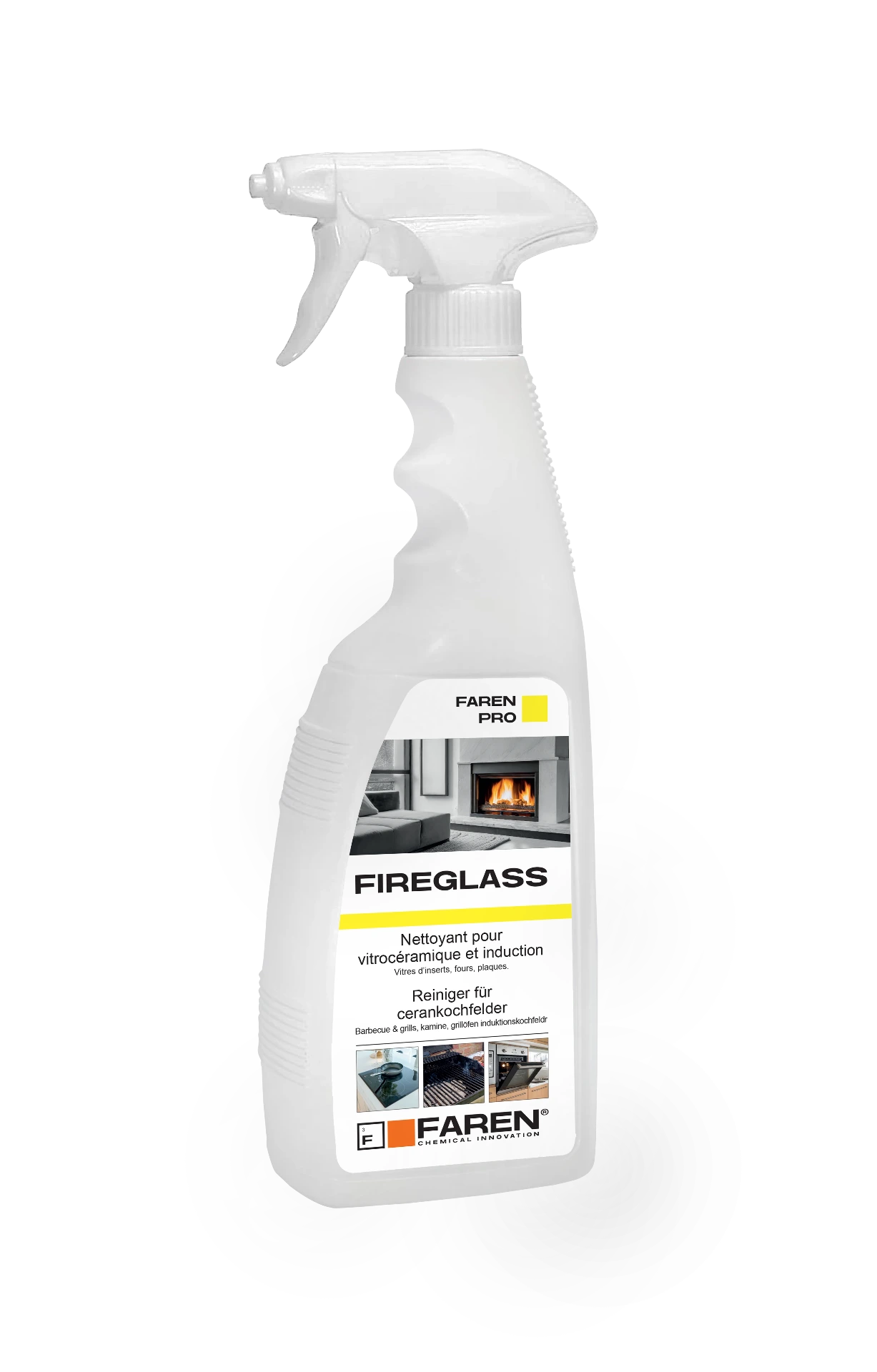 [447125750FRTE] NETTOYANT CHEMINEES ET VITRES CERAMIQUES FIREGLASS 750ML FAREN