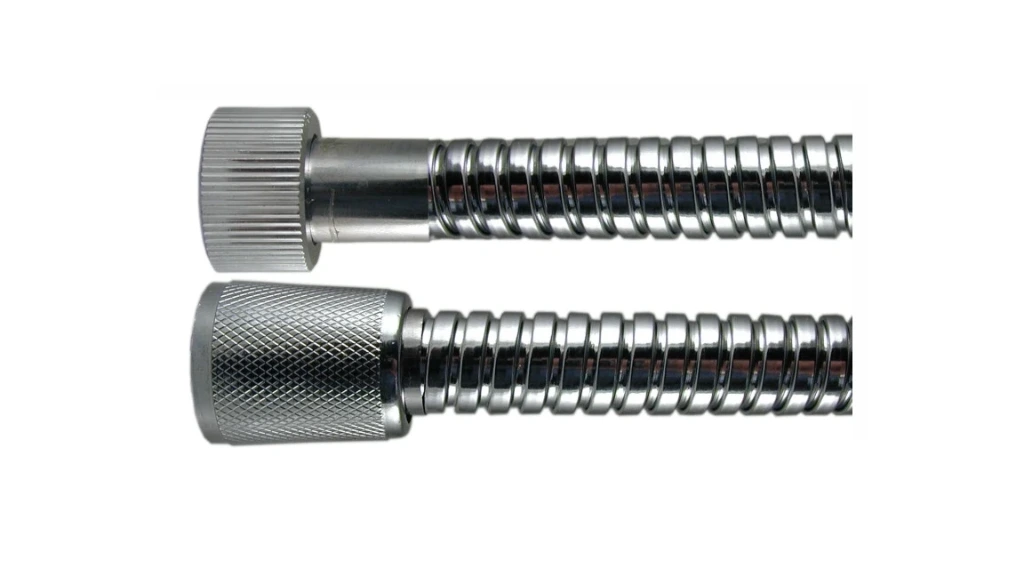FLEXIBLE DOUCHE INOX 1,50 M ECR. LAITON 15/15 DOUBLE AGRAF.