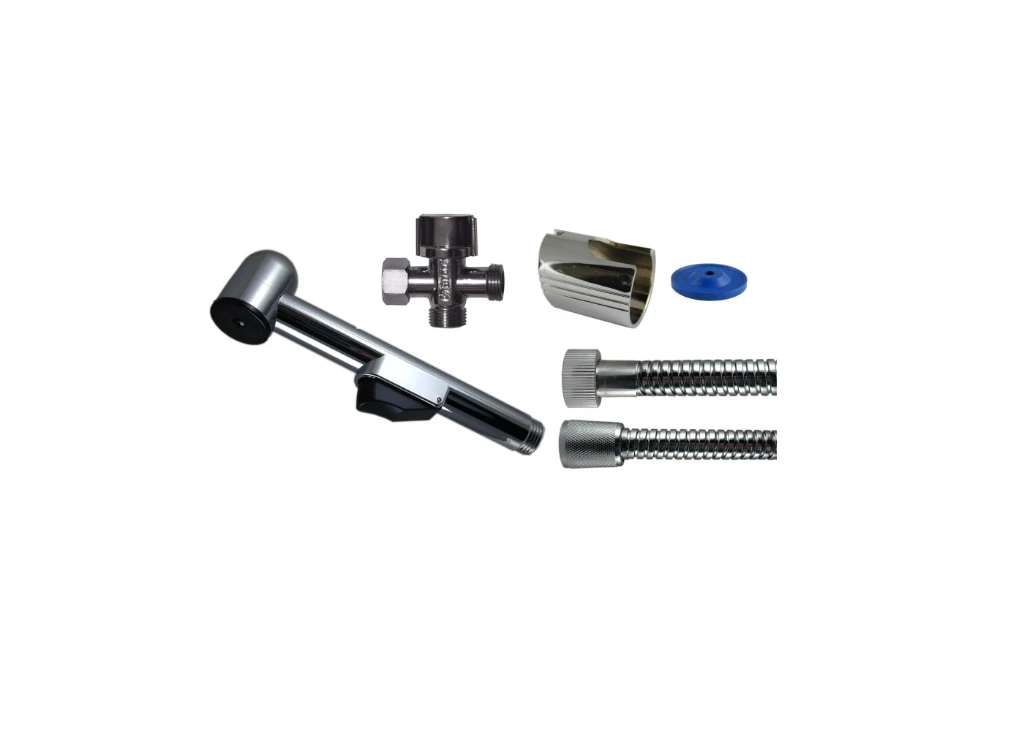 KIT WC VANNE FLEXIBLE SHATAFF 1J CHROME/NR 6L