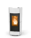 POÊLE A BOIS THERMOROSSI WAIR 10,1 KW AVEC HABILLAGE CÉRAMIQUE CHIC BLANC