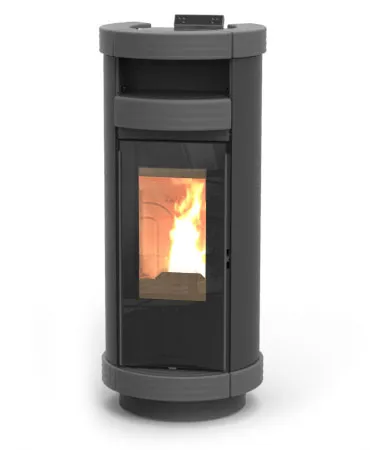 POÊLE A BOIS THERMOROSSI WAIR 10,1 KW AVEC HABILLAGE DORICA GRIS