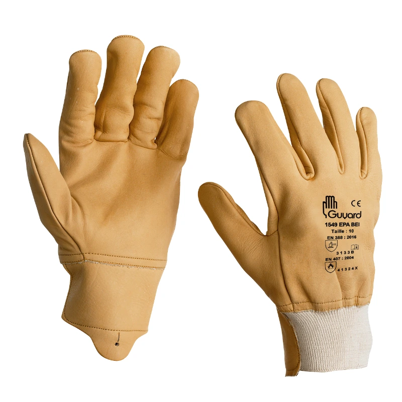 [4382008] GANTS CUIR BOVIN HYDROFUGE 1549 EPA BEI  NORME EN388 (T8)