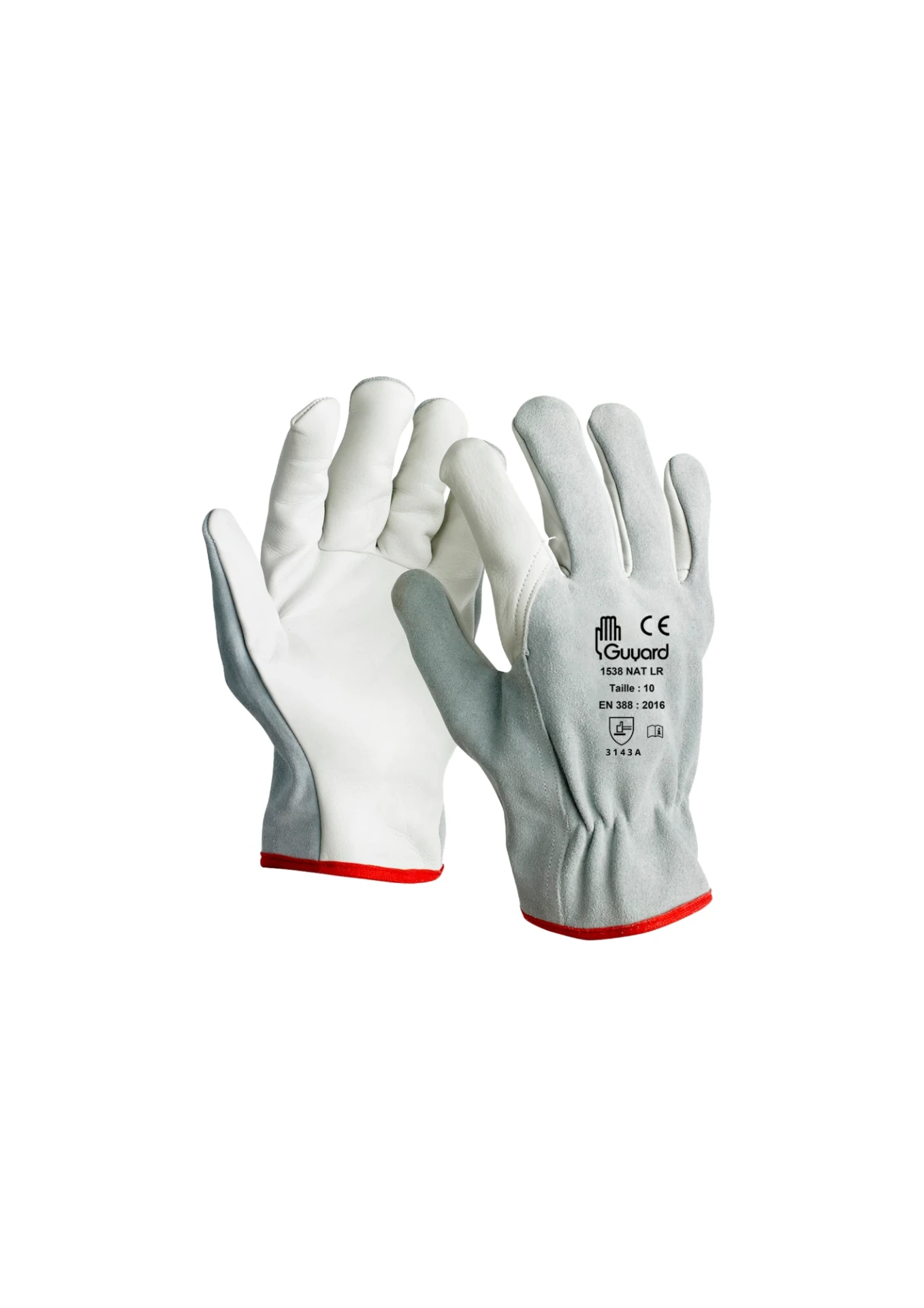[4381107] GANTS CUIR BOVIN 1538 NAT NORME EN 388 (T7)