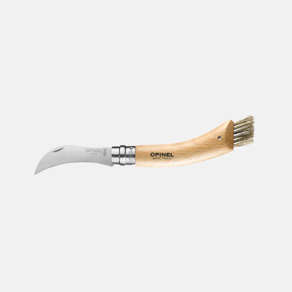[123626108] BOITE COUTEAU OPINEL CHAMPIGNON N° 8 LAME INOX MANCHE HETRE