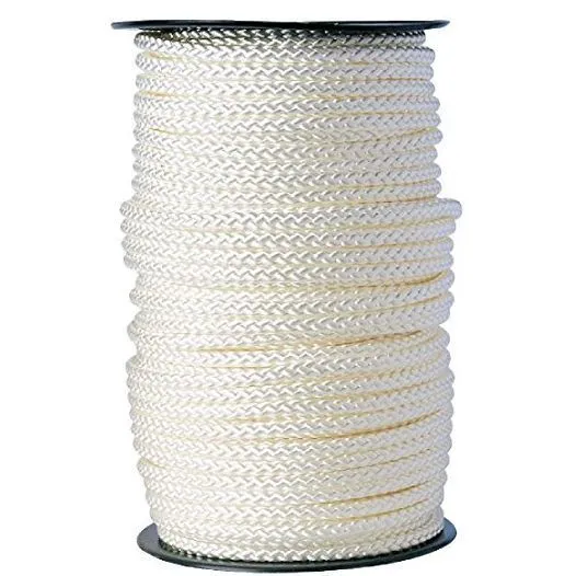 DRISSE POLYESTER BLANCHE Ø 2 mm 8 FUSEAUX RUPTURE A 110 KG