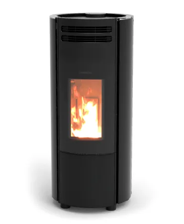POÊLE A GRANULÉS ÉTANCHE 9,6 KW THERMOROSSI POPSTAR10EC AVEC HABILLAGE CRISTAL NOIR