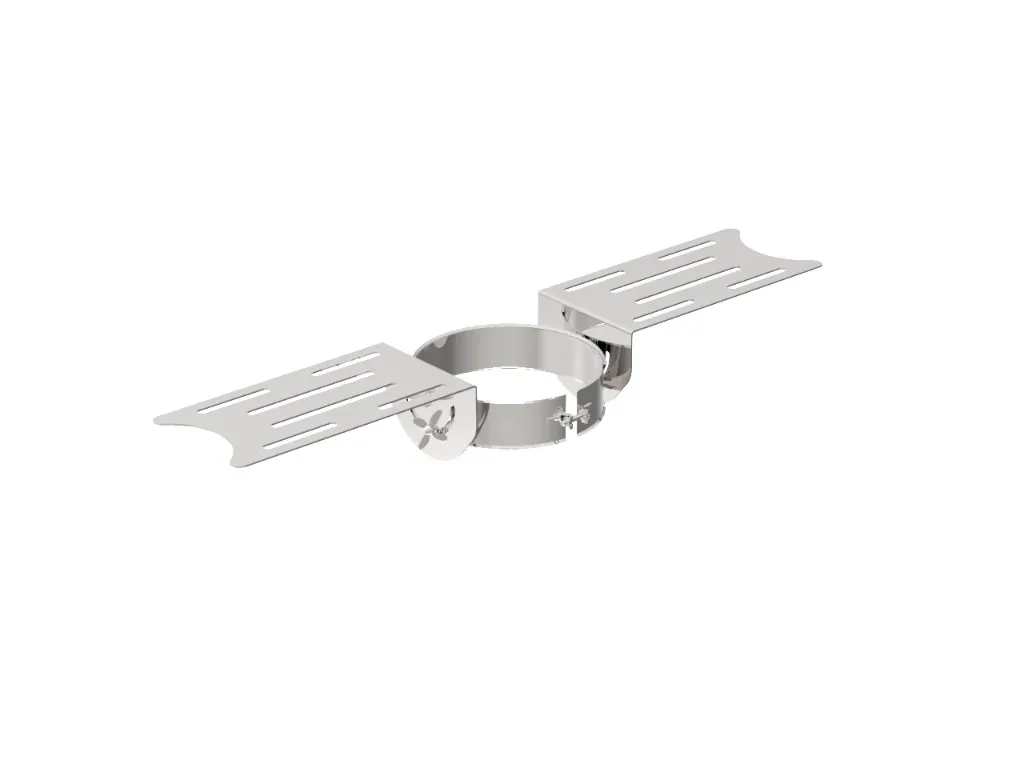 [3594012519] COLLIER DE SUPPORT AU TOIT REGLABLE INOX D.P. INT. 150 / 200 MM EXT.