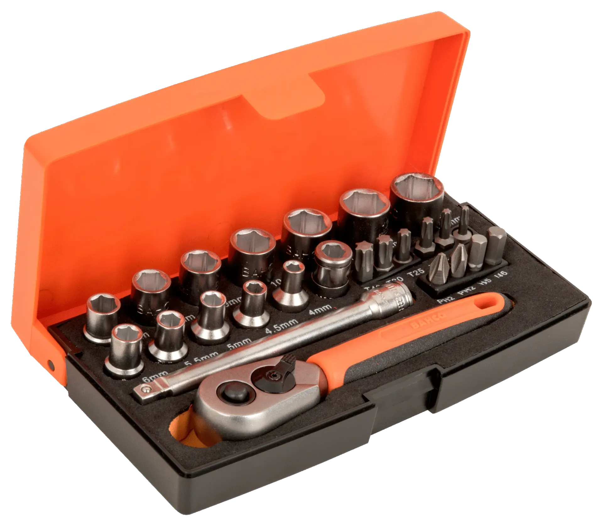 MINI-COFFRET 25 DOUILLES 1/4" BAHCO SL25