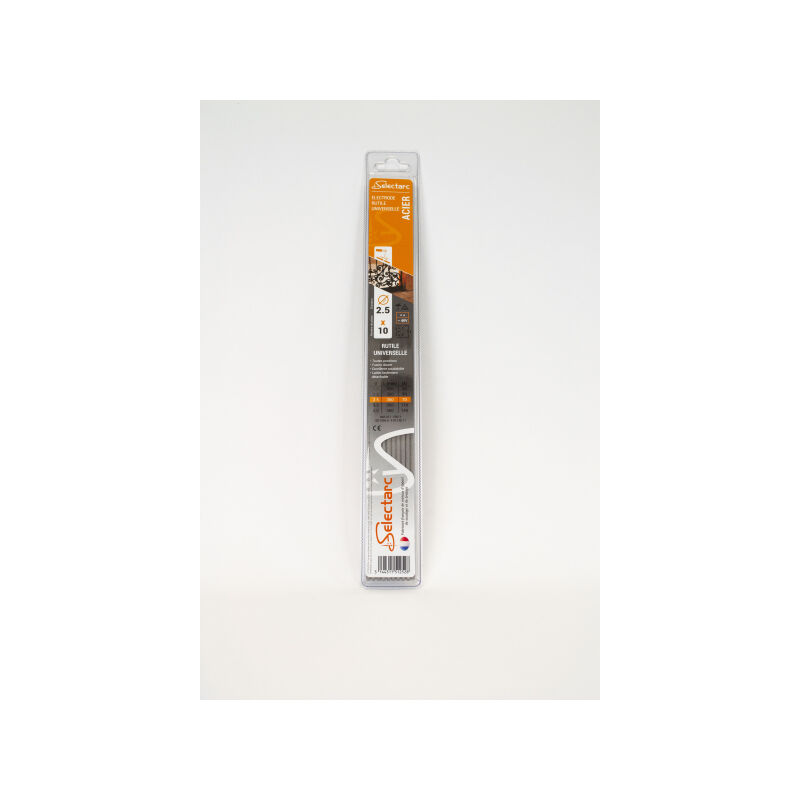 ELECTRODE RUTILE ACIER 2,5 MM LONGUEUR 350 MM (ETUI PR DE 10)