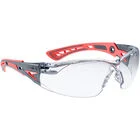 LUNETTE ROUGE/NOIR VERRE INCOLORE ANTI-RAYURES/ANTI-BUEE RUSH PLUS